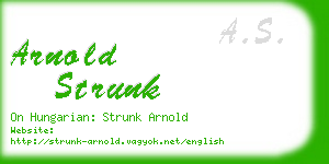 arnold strunk business card